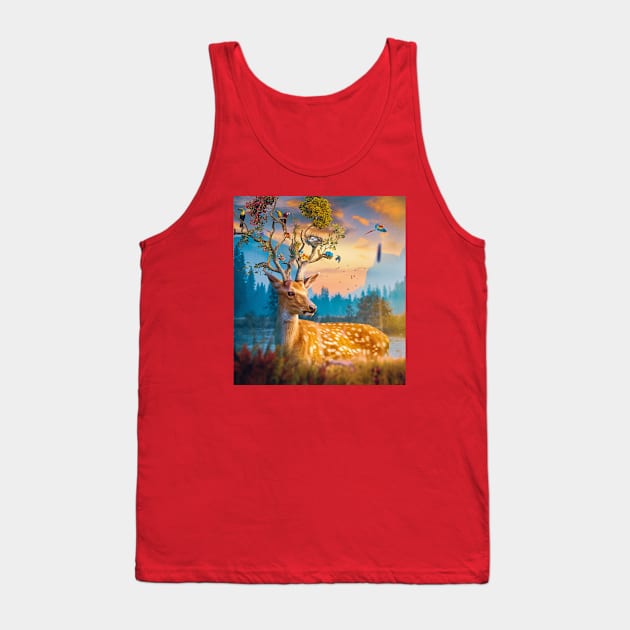 Blossoming Tank Top by Ergen Art